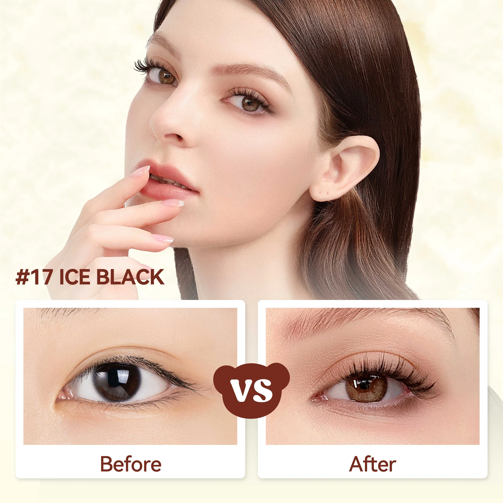 Wosado Magnetic Eyelashes No.17 Ice Black Butter Bear – Upgraded All-in-One Box