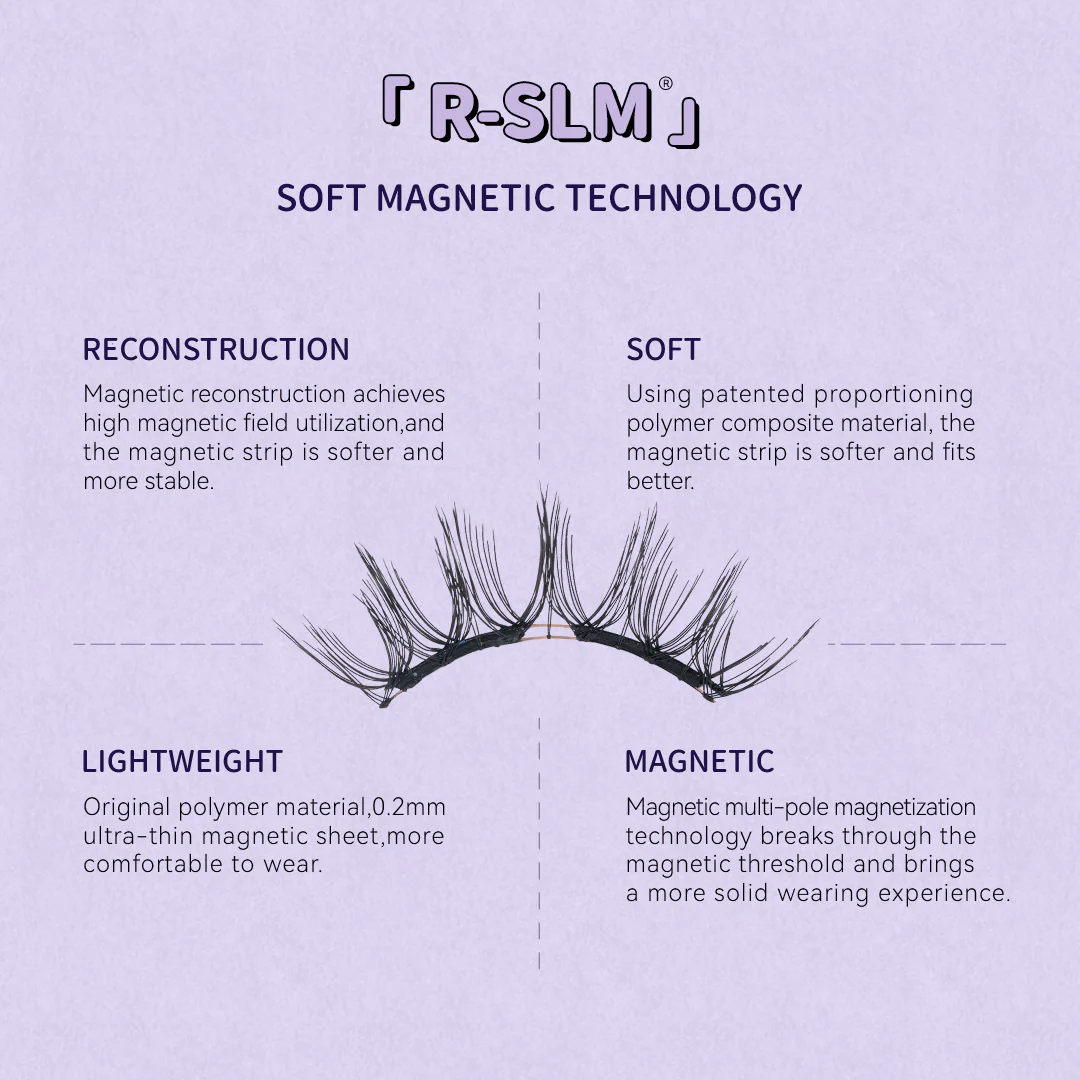 Wosado Magnetic Eyelashes No.12 Iris Black Bearisbug Upgraded All-in-One Box - Image 8