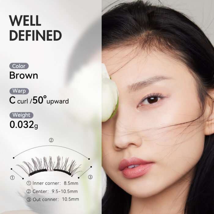 Wosado Magnetic Eyelashes No.2 Silky Brown - Image 9