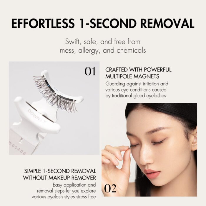 Wosado Magnetic Eyelashes No.16 Luna Black - Image 8