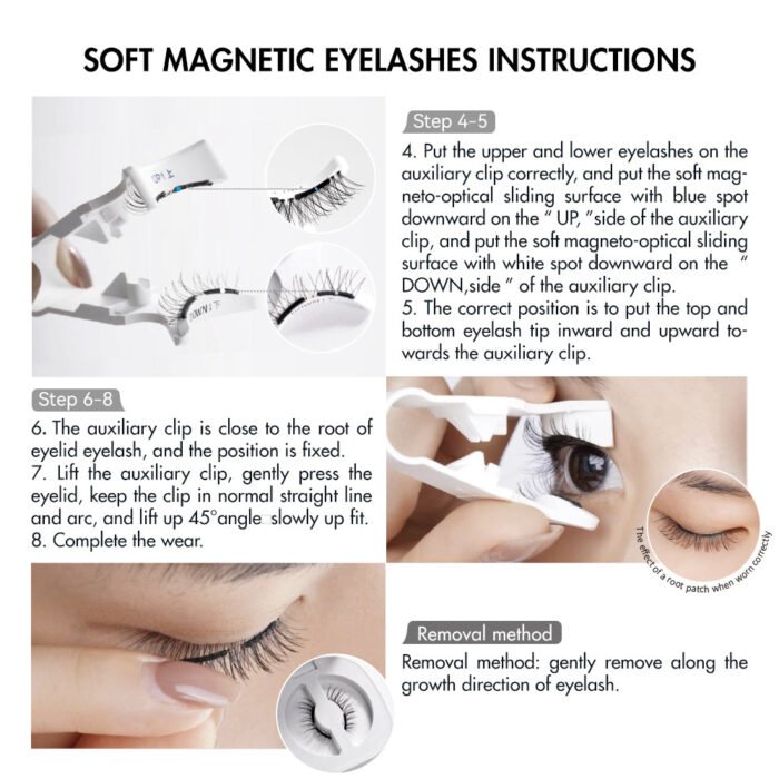 Wosado Magnetic Eyelashes No.2 Silky Brown - Image 6