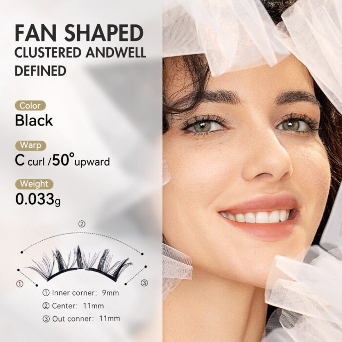 Wosado Magnetic Eyelashes No.3 Twilight Black - Image 6