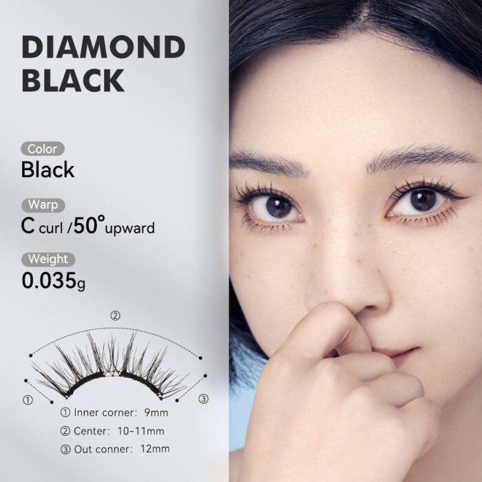 Wosado Magnetic Eyelashes No. 7 Diamond Black - Image 12