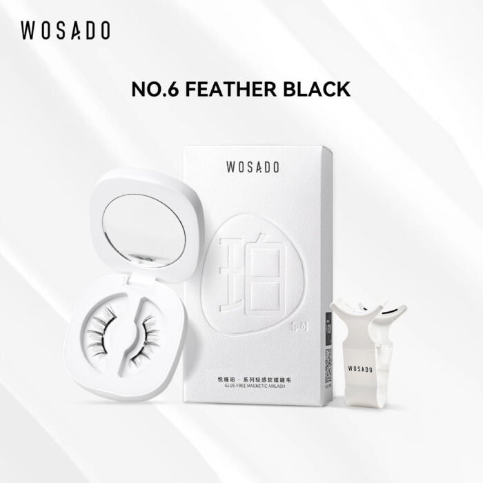 Wosado Magnetic Eyelashes No.6 Feather Black