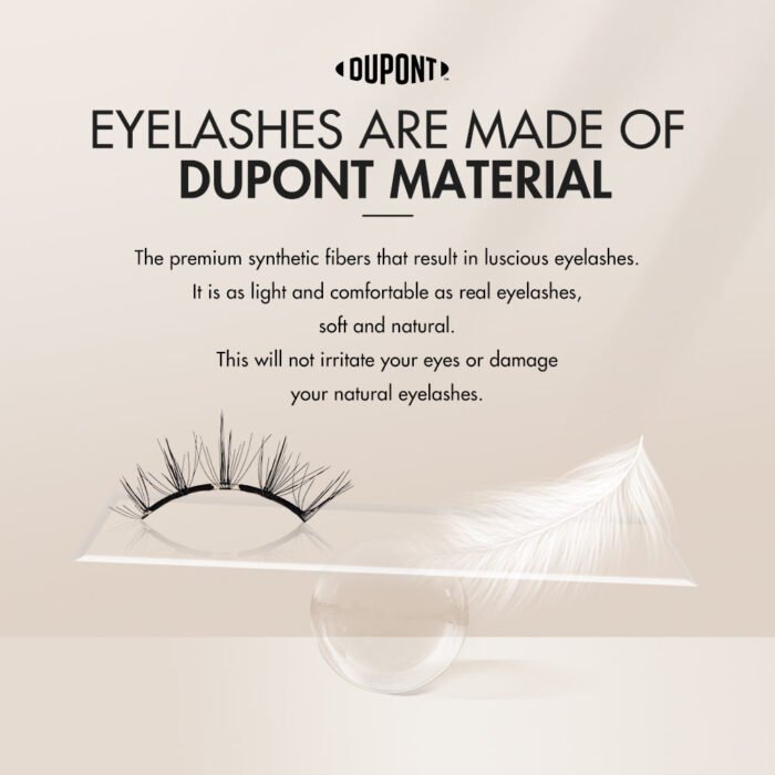 Wosado Magnetic Eyelashes No.6 Feather Black - Image 8