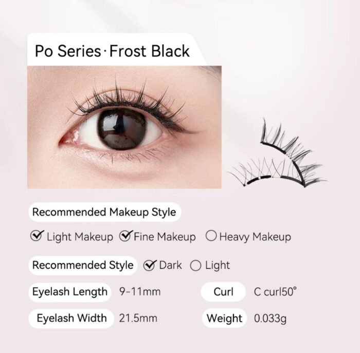 Wosado Magnetic Eyelashes No.18 Velvet Black - Image 7