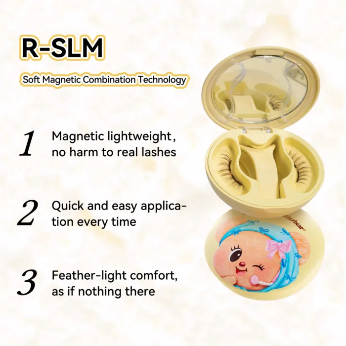 Wosado Magnetic Eyelashes No.17 Ice Black Butter Bear – Upgraded All-in-One Box - Image 7