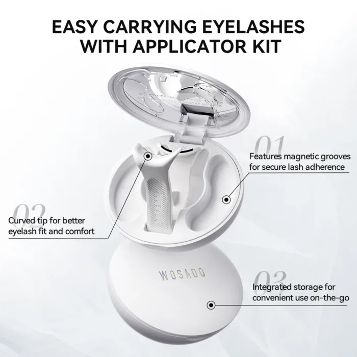 Wosado Magnetic Eyelashes No.1 Silky Black Upgraded All-in-One Box - Image 8