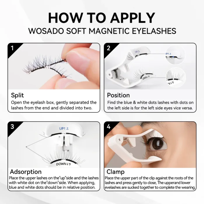 Wosado Magnetic Eyelashes No.1 Silky Black Upgraded All-in-One Box - Image 10