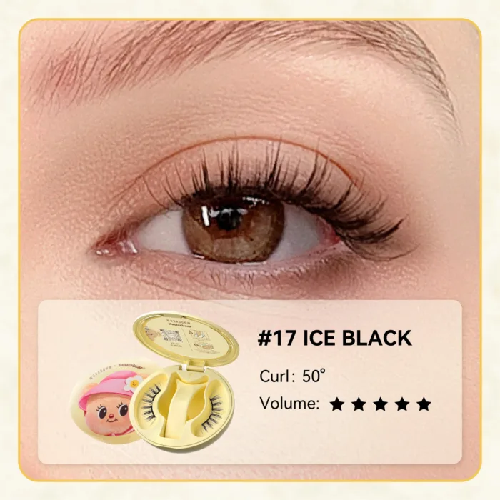 Wosado Magnetic Eyelashes No.17 Ice Black Butter Bear – Upgraded All-in-One Box - Image 4