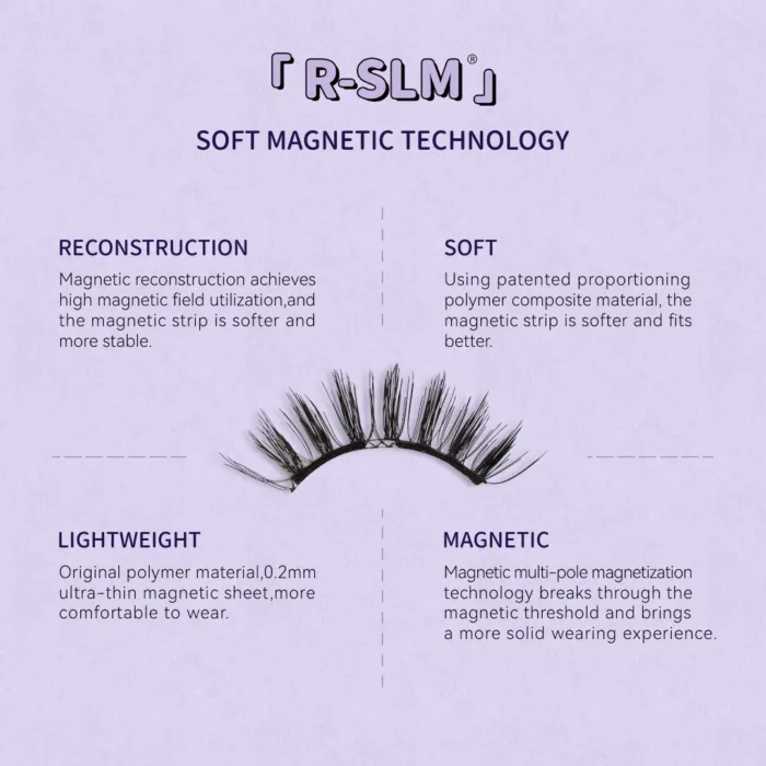 Wosado Magnetic Eyelashes No.17 Ice Black Bearisbug Upgraded All-in-One Box - Image 6